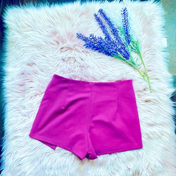 Royal Fuchsia Violet Split Skorts - Picture 6 of 15